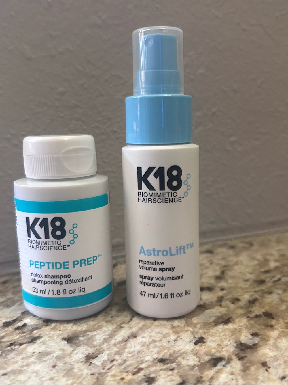 K18 AstroLift™ Reparative Volume Spray & Peptide Prep Shampoo